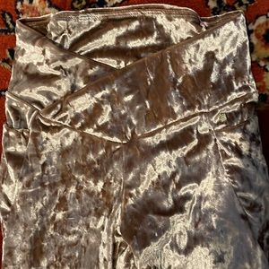 Pink velvet leggings